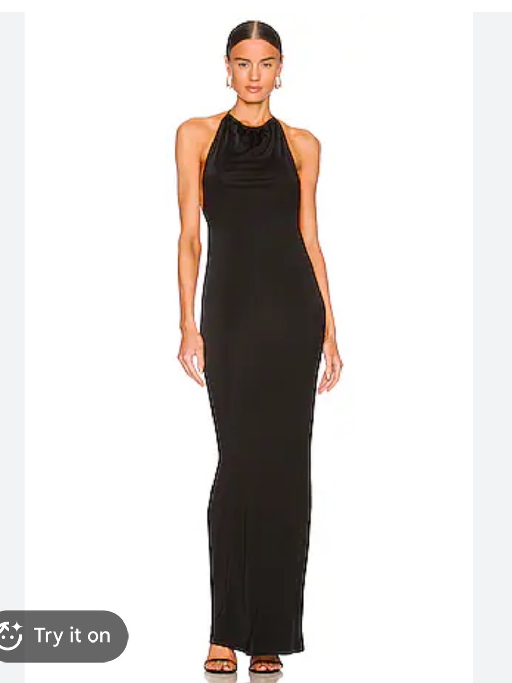 Not Yours To Keep Angel Gown Black Halter Maxi Dress gown Revolve XL
